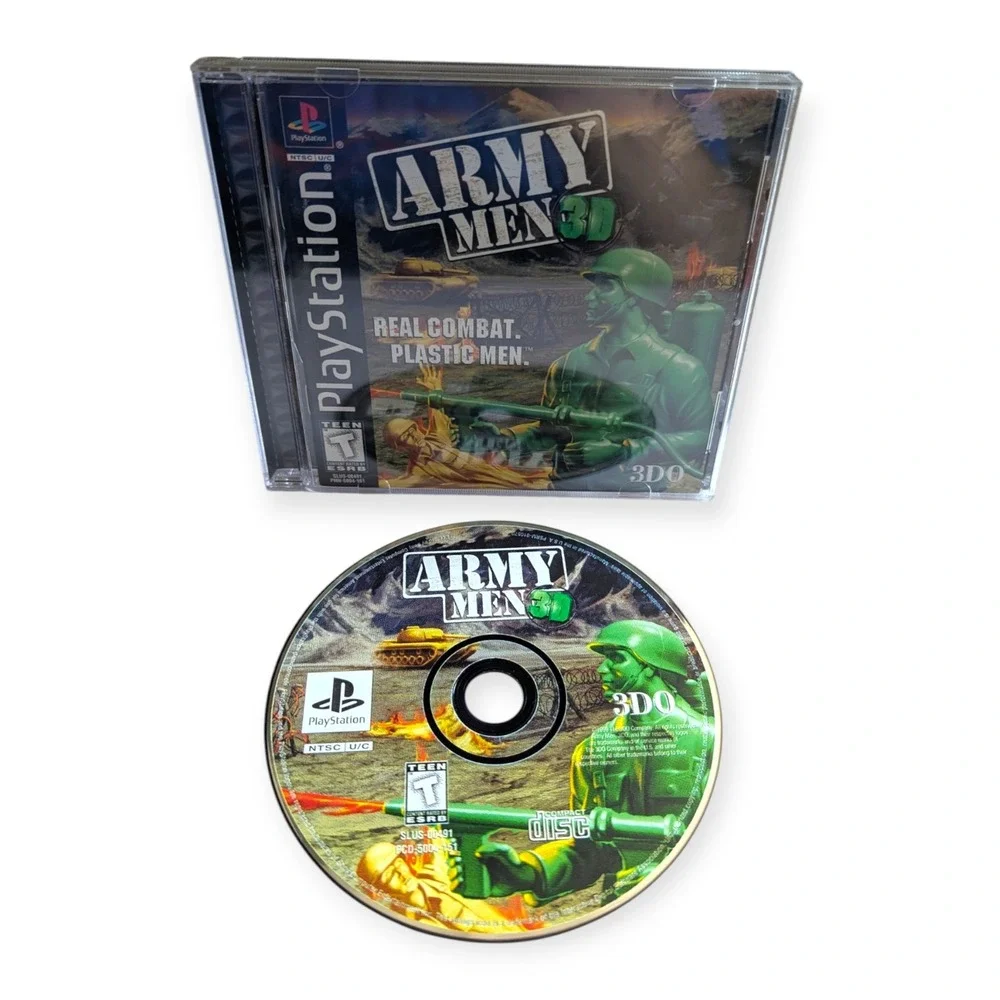Army Men 3D PlayStation 1 PS1 1999 3DO Action Shooter Video Game CIB